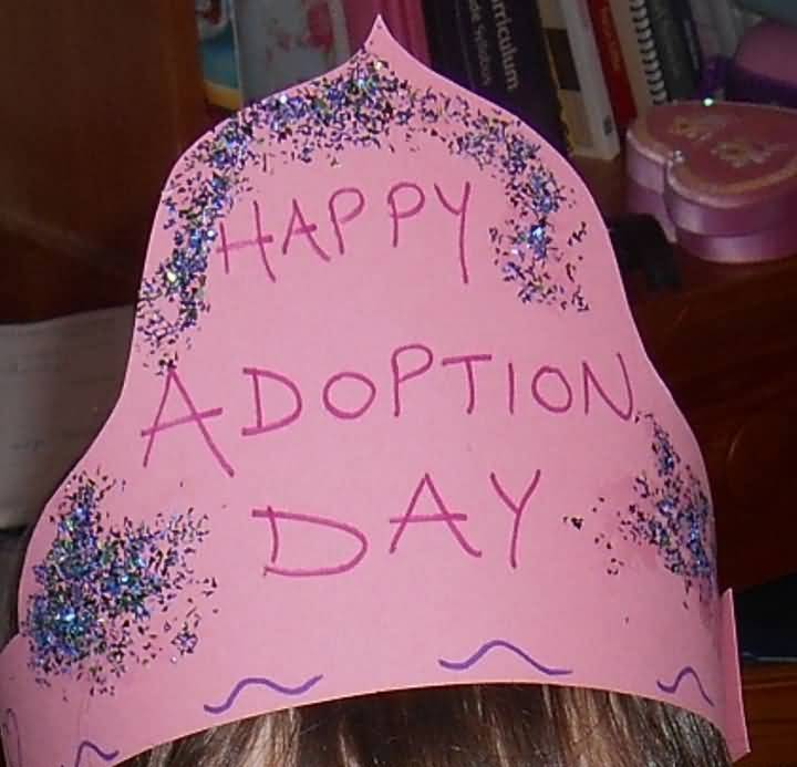 Happy Adoption Day Sparkle Greeting Card