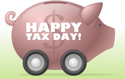 Happy Tax Day Piggie Bank