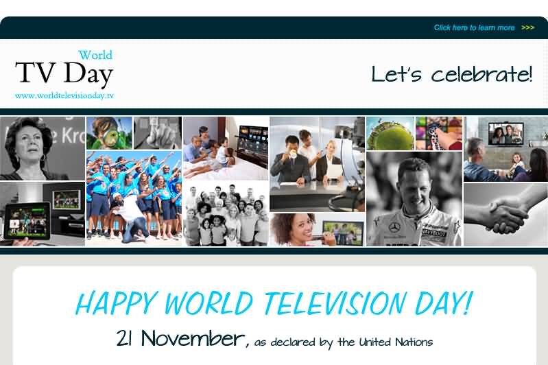 Happy World Television Day 21 November As Declared By The United Nations