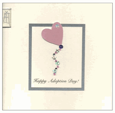 Happy Adoption Day Heart Greeting Card