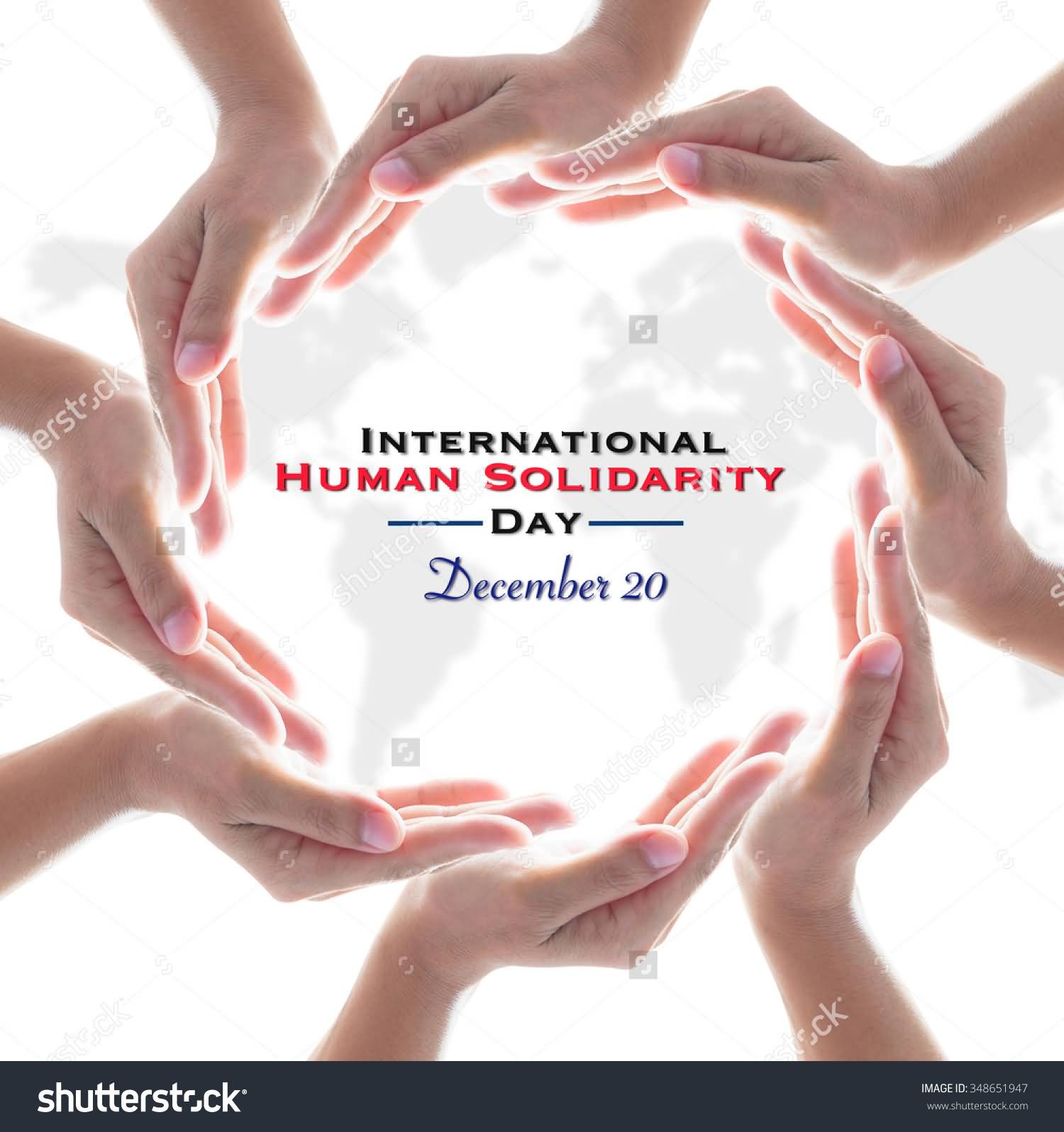 International Human Solidarity Day December 20 Hands Joined