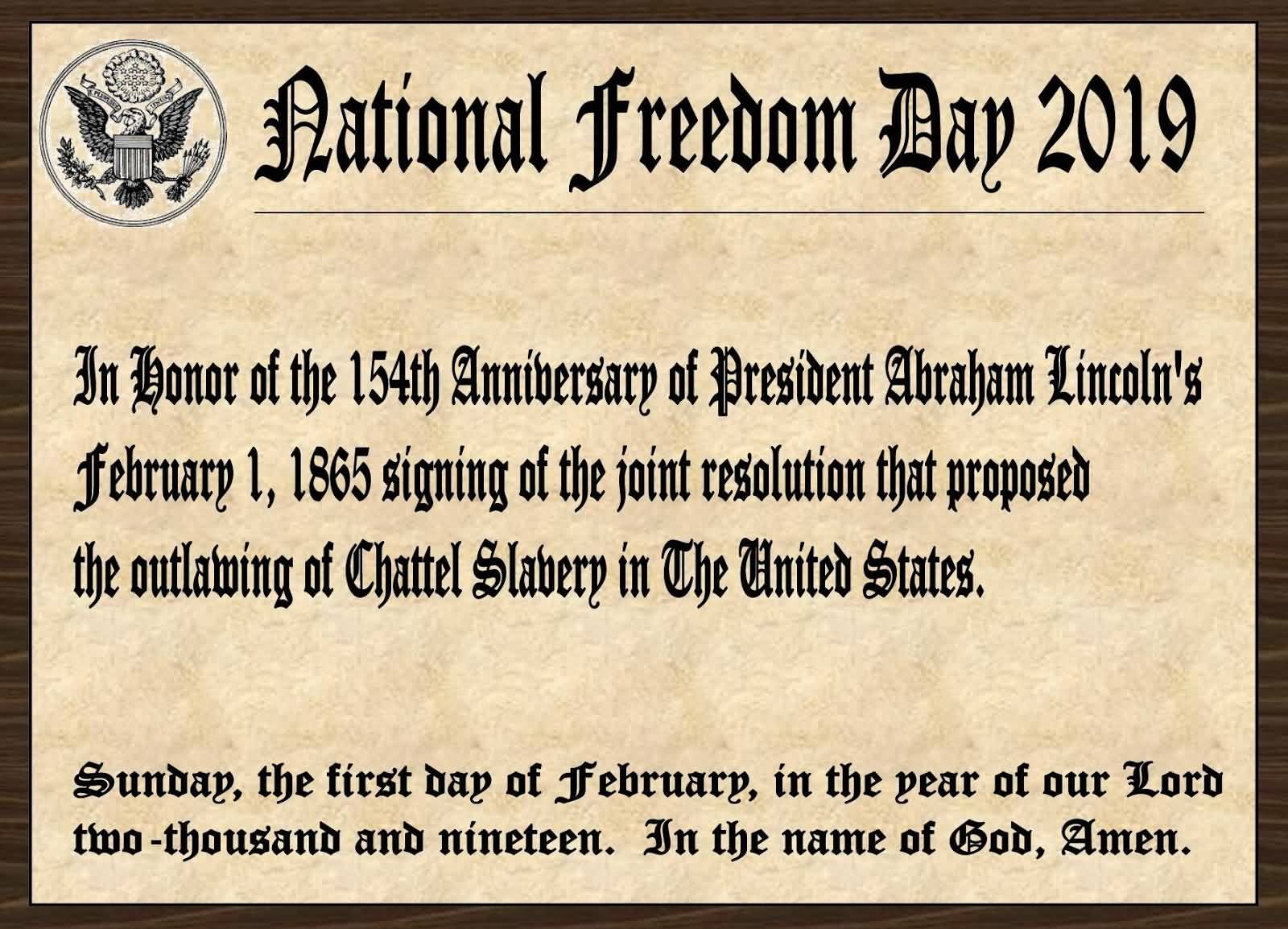 National Freedom Day 2019