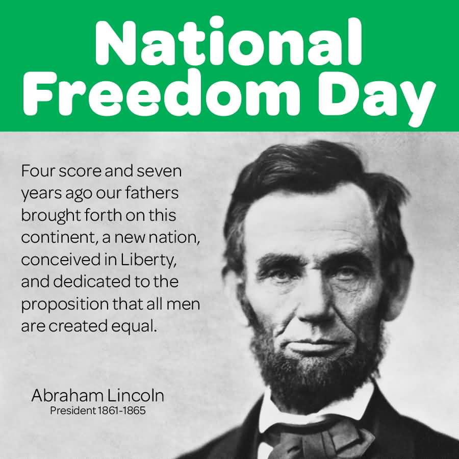 National Freedom Day Abraham Lincoln Picture