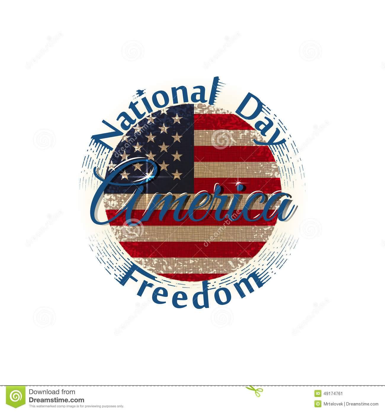 National Freedom Day American Label