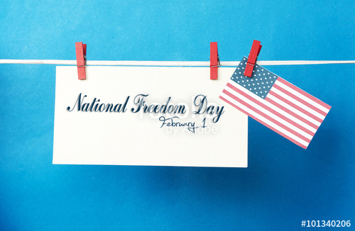 National Freedom Day February 1 Hanging Note