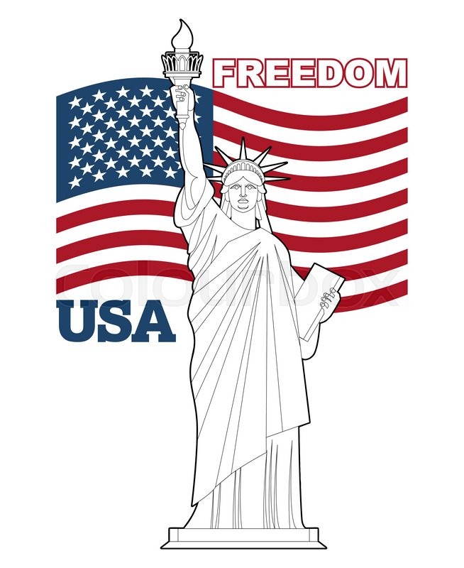 National Freedom Day USA Statue Of Liberty Illustration