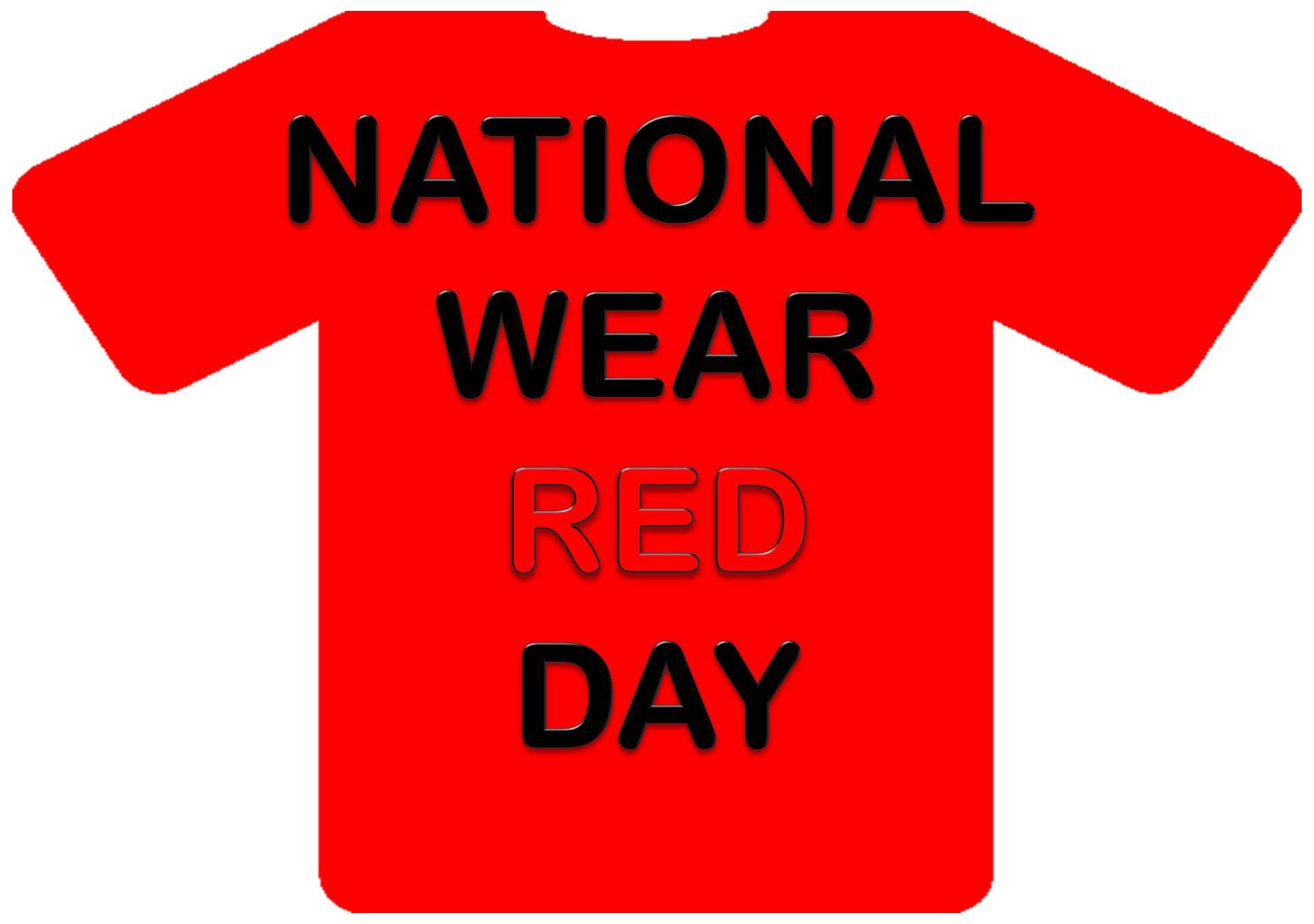 Day wear. National Wear Red Day. Wear Red Day.