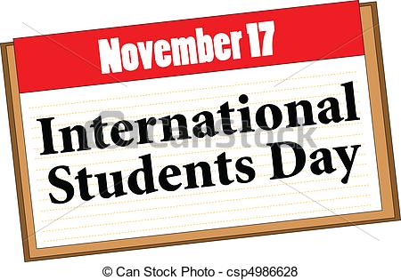 November 17 International Students Day Signboard