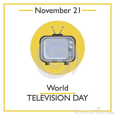 November 21 World Television Day Card