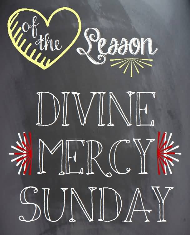 Of The Lesson Divine Mercy Sunday