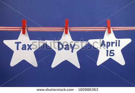 Tax Day April 15 Message Hanging Star Cards