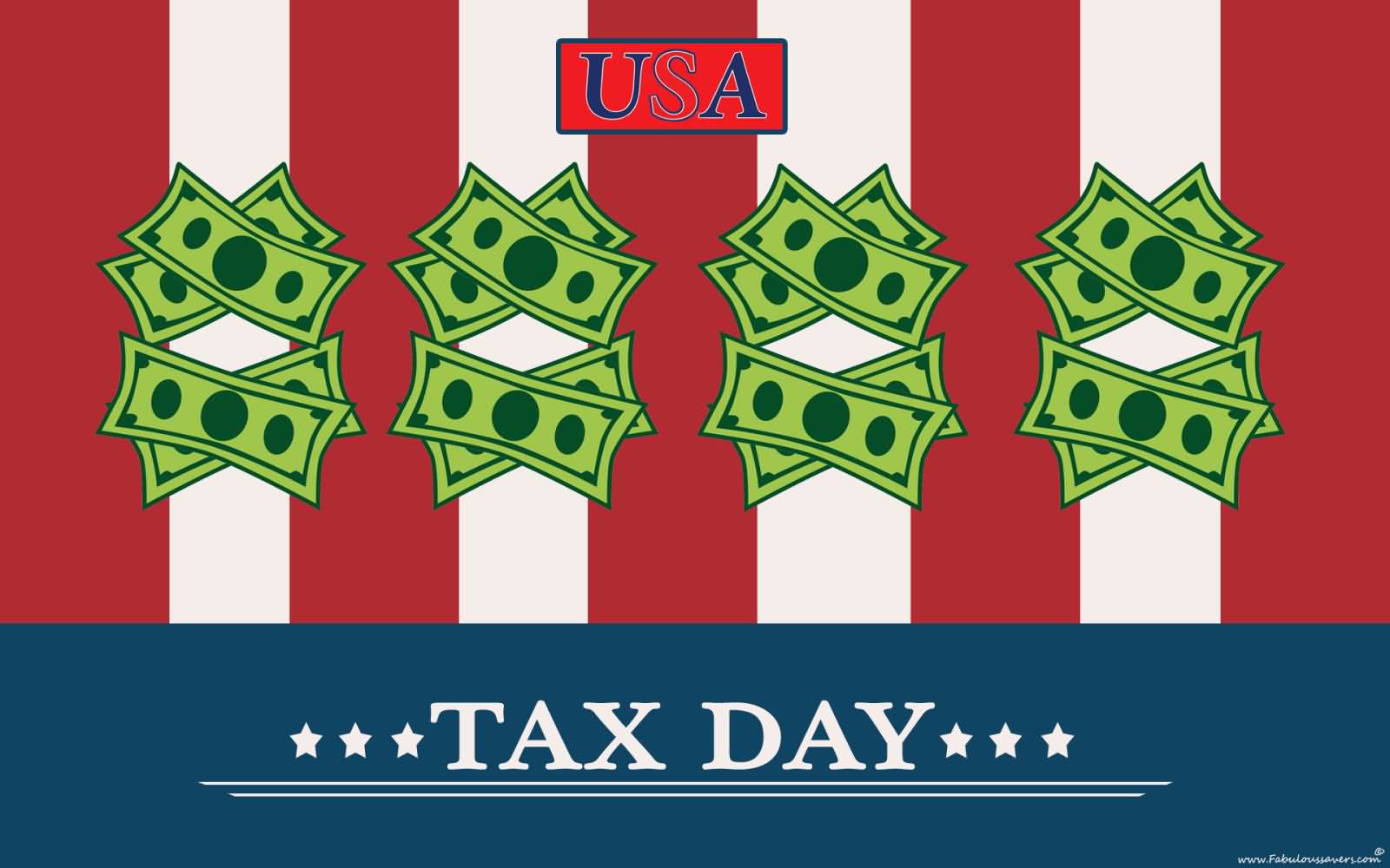 Tax Day US Dollars Illustration