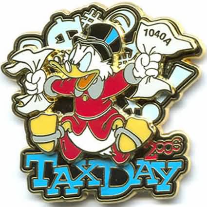 Tax Day Wishes Donald Duck Picture