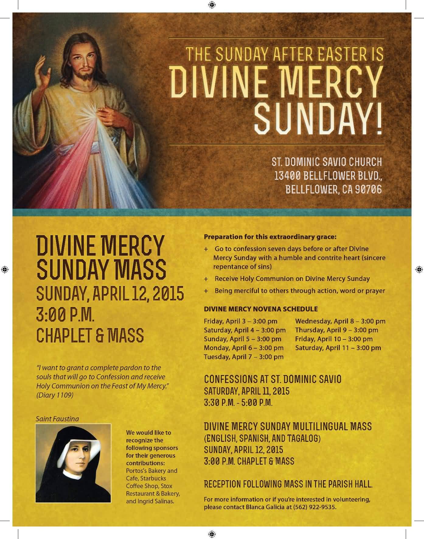 The Sunday After Easter Is Divine Mercy Sunday