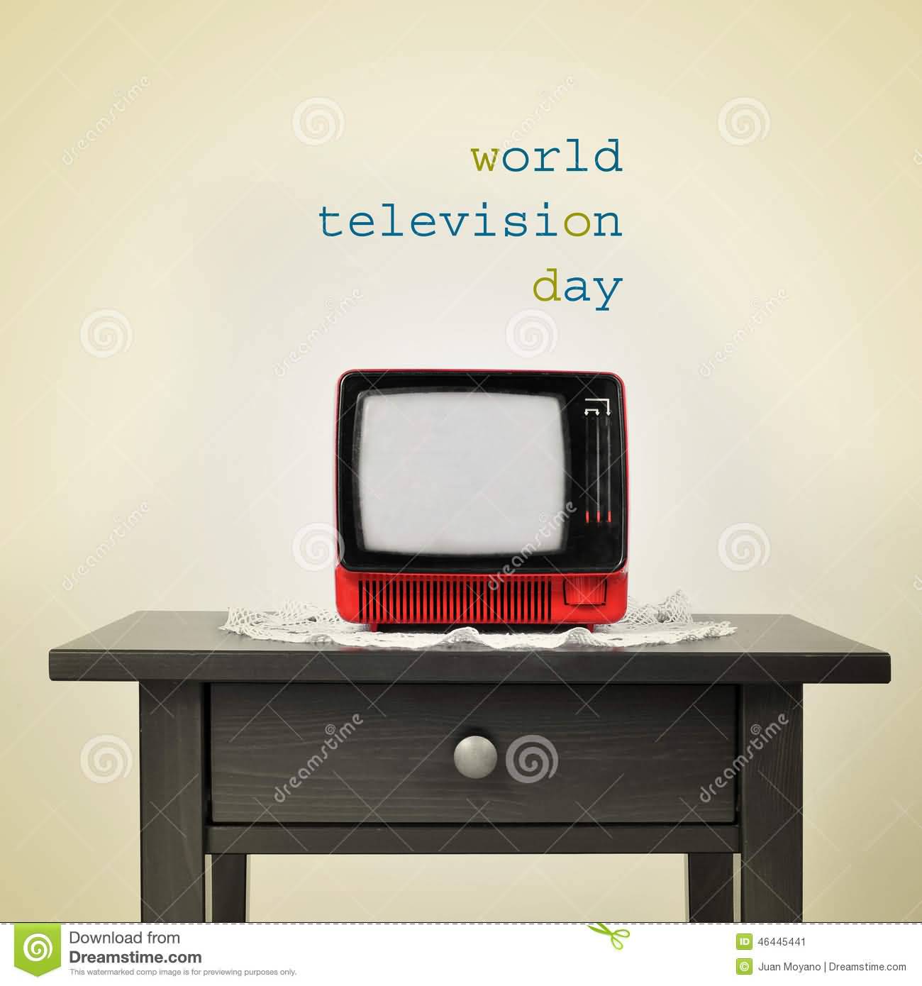 World Television Day Ancient Television On Table