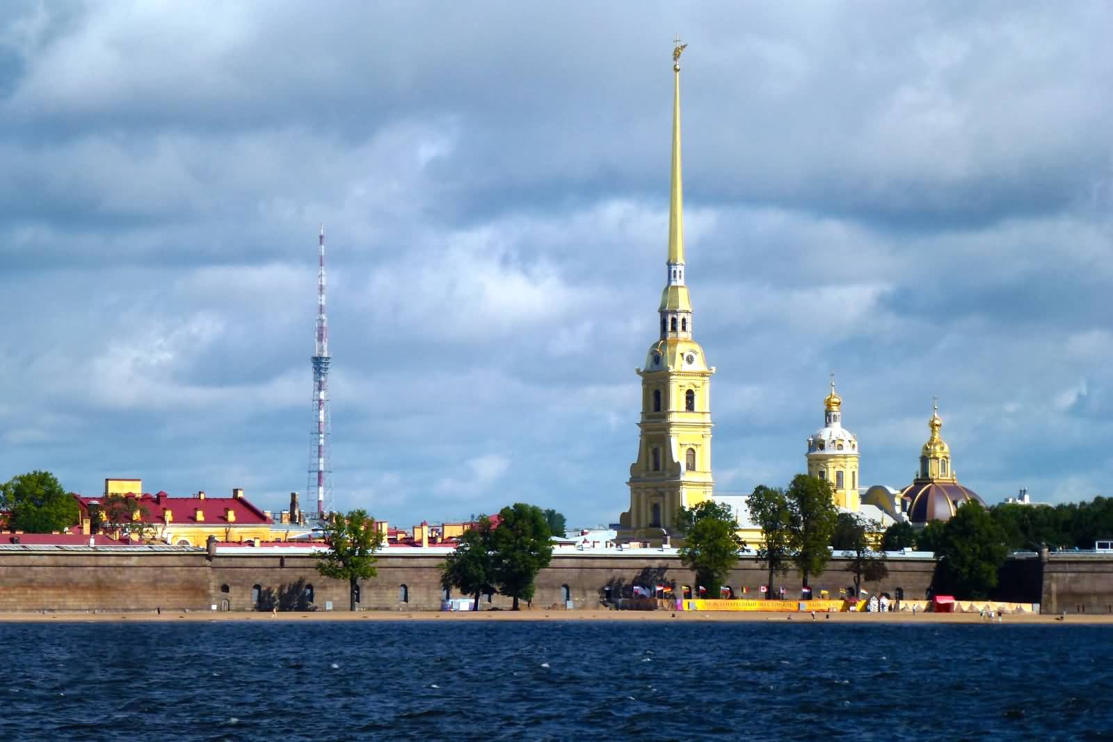 A View Of The Peter And Paul Cathedral Fortress From The Neva River