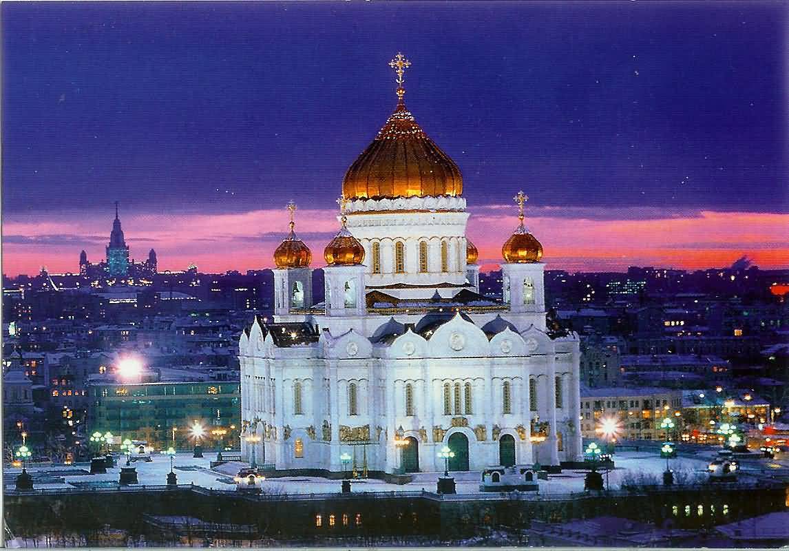 Adorable View Of The Cathedral Of Christ The Saviour At Night