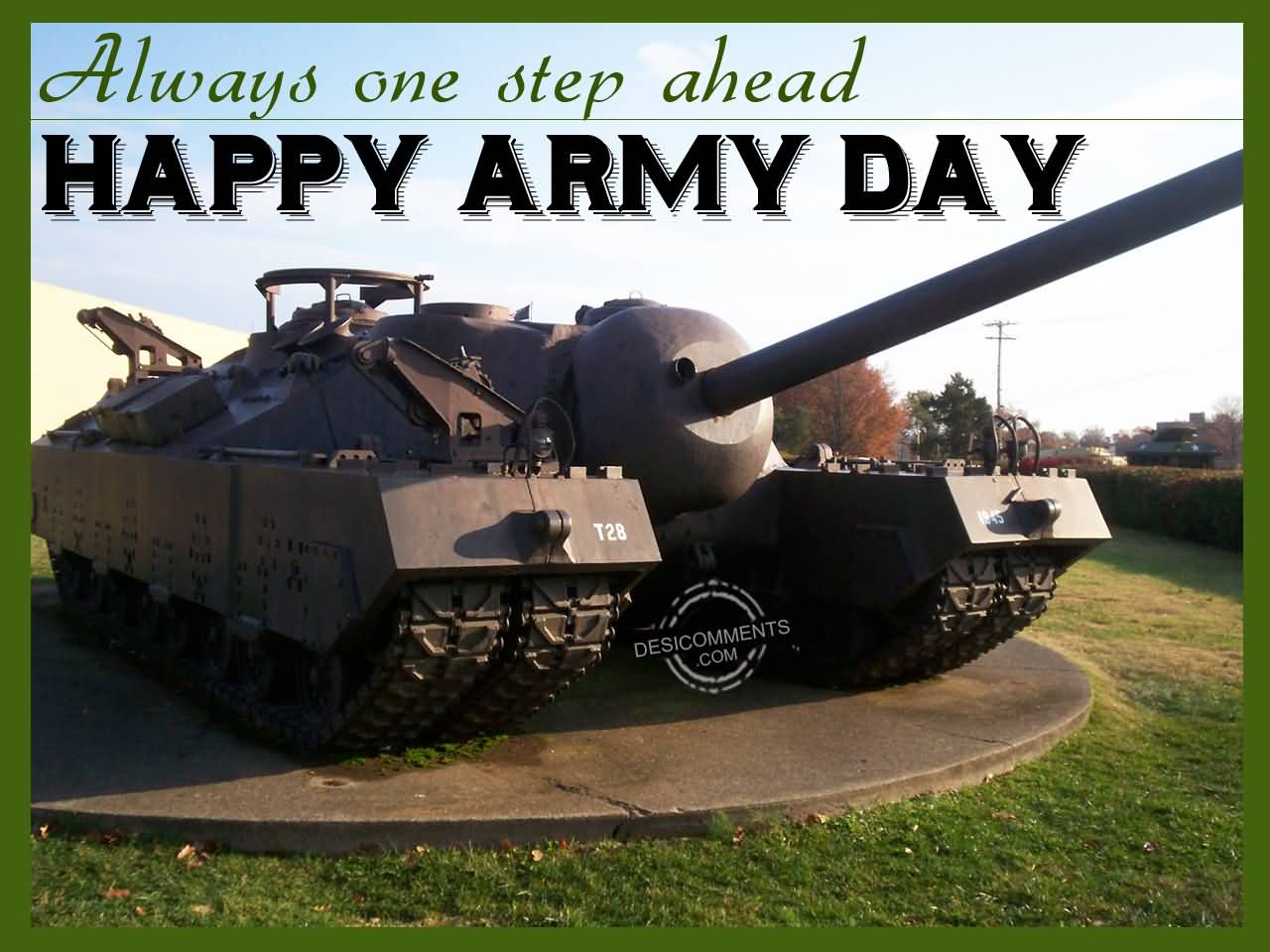 Happy Army Day Saluting Cat Cartoon Picture