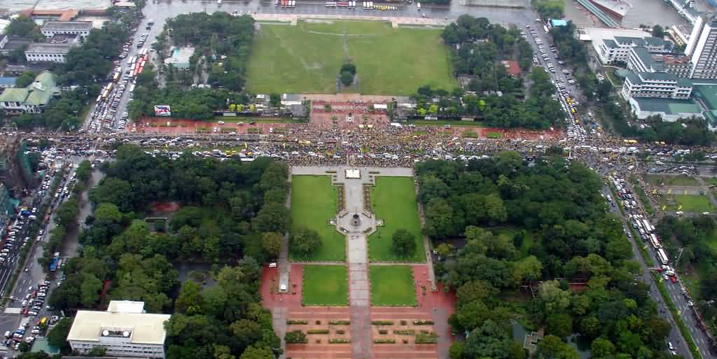 Amazing Aerial View Of Rizal Park In Manila