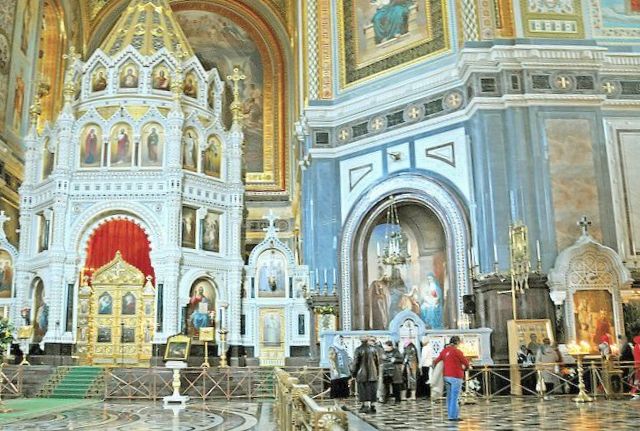 Beautiful Altar View Inside The Cathedral Of Christ The Saviour