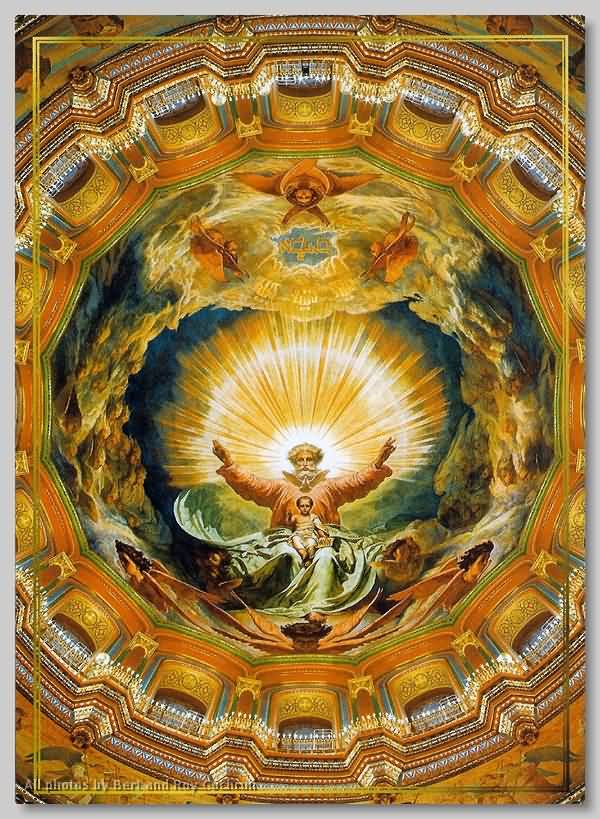 Beautiful Painting Inside The Cathedral Of Christ The Saviour (2)