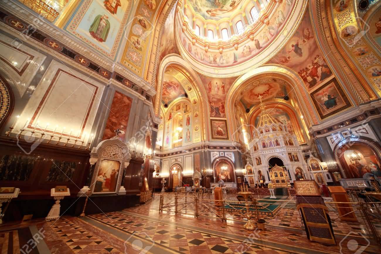 Big Hall Near Altar Inside The Cathedral Of Christ The Saviour