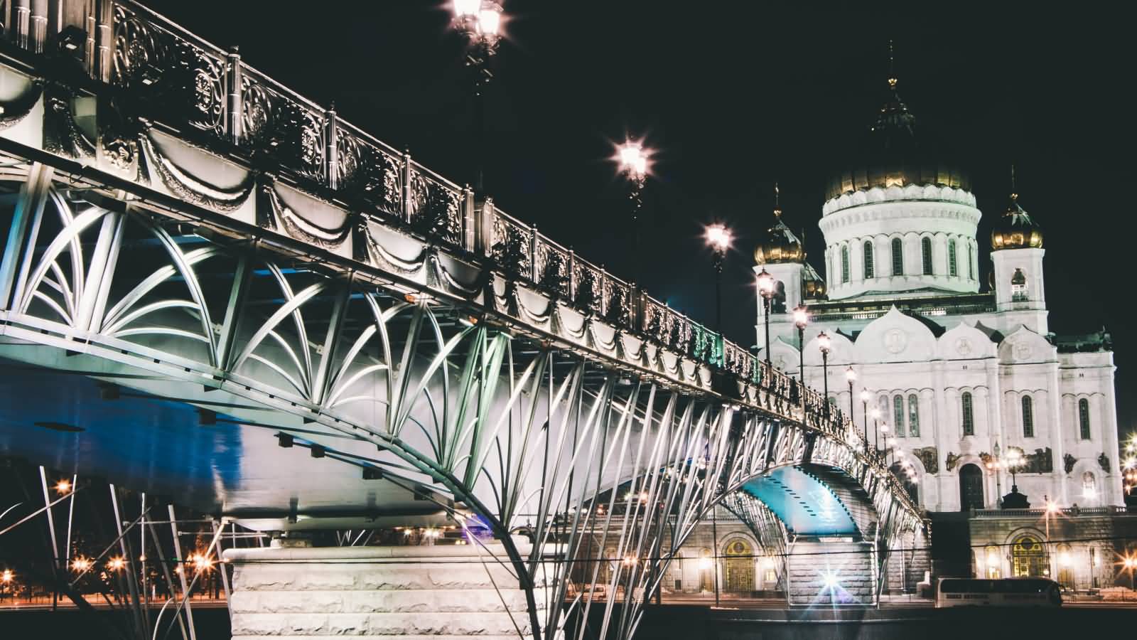 Cathedral Of Christ The Saviour And Bridge Night Picture