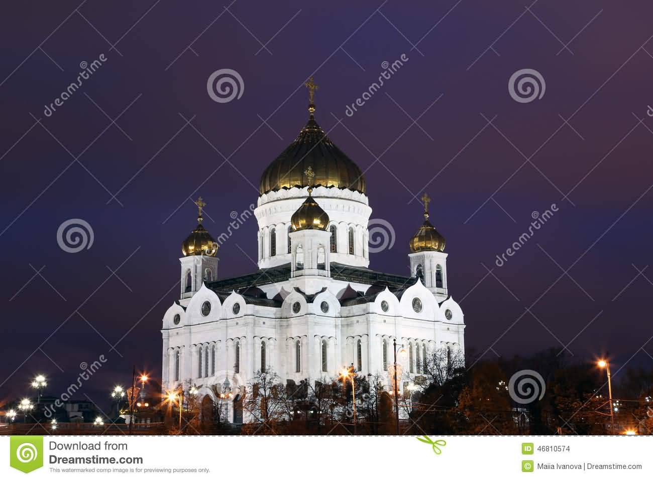 Cathedral Of Christ The Saviour At Night