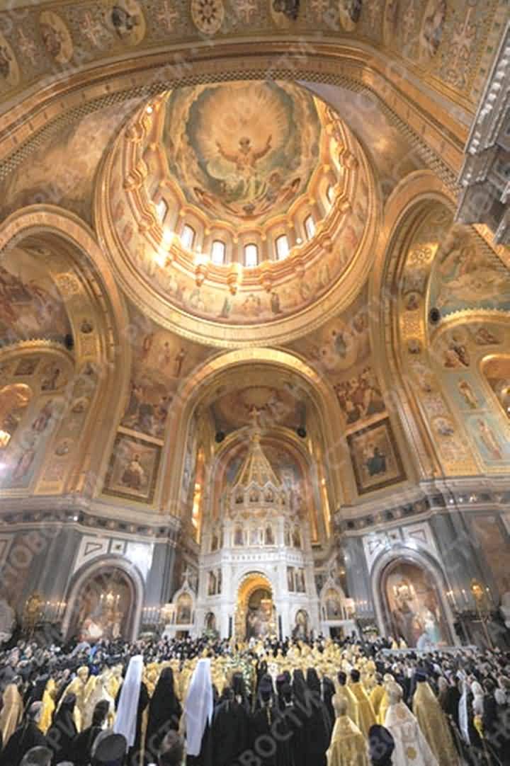 Cathedral Of Christ The Saviour In Moscow Inside View