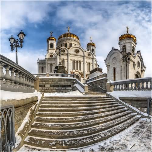 Cathedral Of Christ The Saviour With Snow During Winter