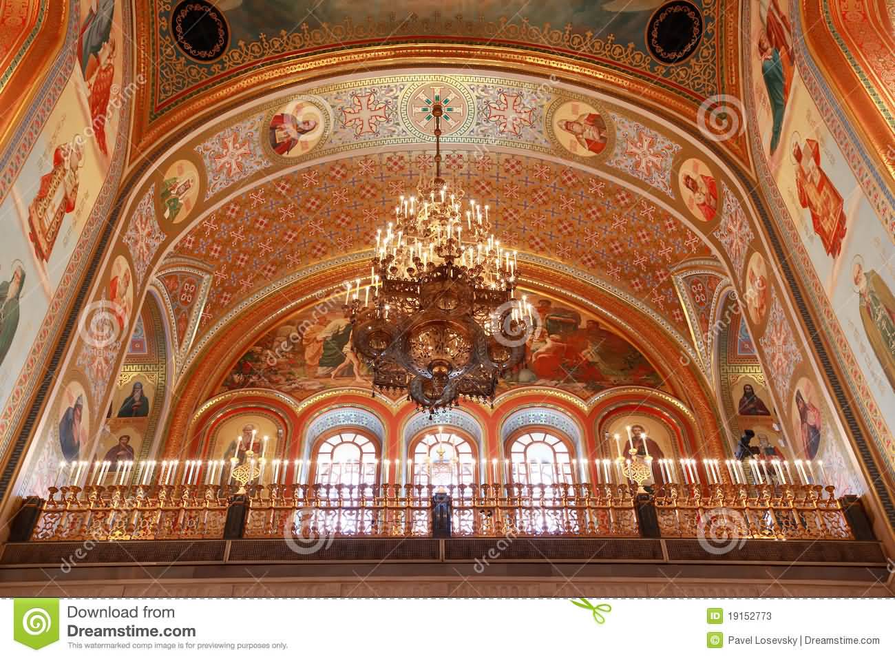 Ceiling Art Work Inside The Cathedral Of Christ The Saviour