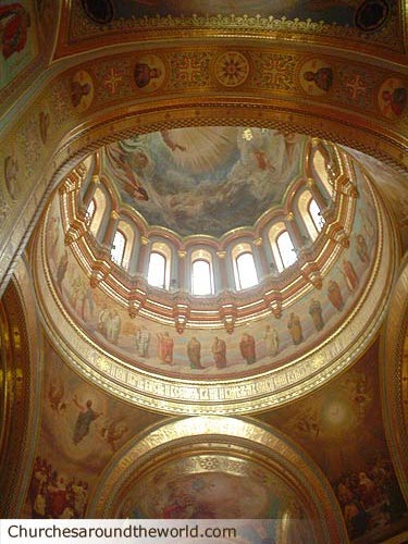 Dome View Inside The Cathedral Of Christ The Saviour