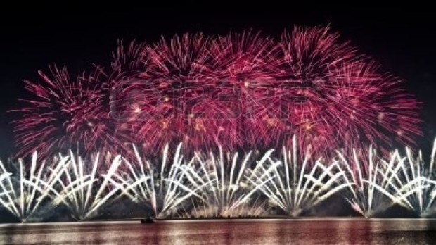 Fireworks Show During Qatar National Day