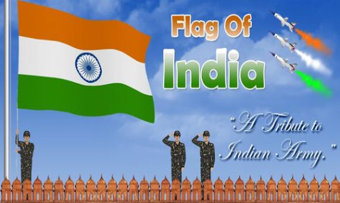 Flag Of India A Tribute To Indian Army Clipart