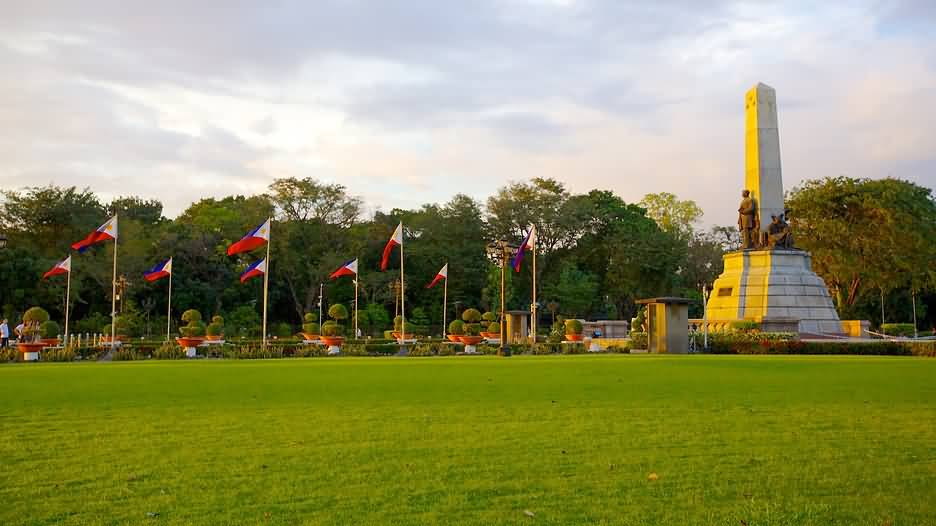 Flags Near Rizal Monument In Rizal Park