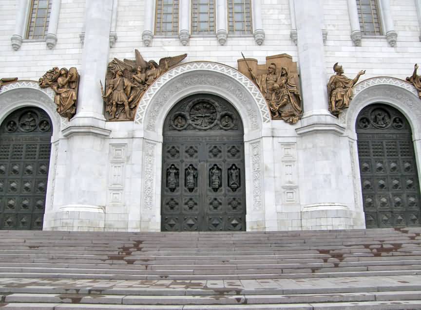 Front Gates Of The Cathedral Of Christ The Saviour