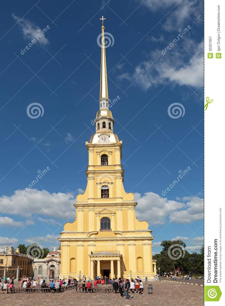 Gathering Outside The Peter And Paul Cathedral