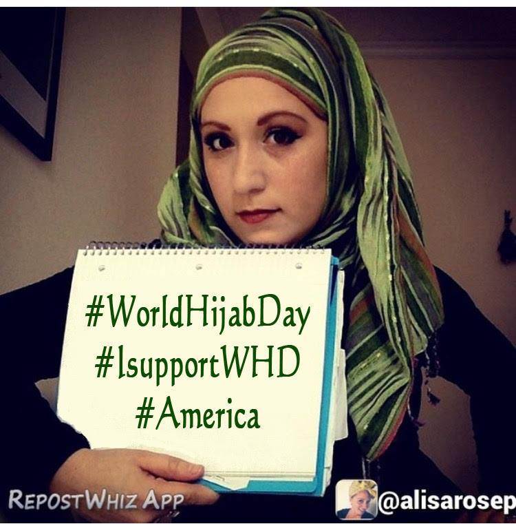 Girl With Note In HandWorld Hijab Day I Support