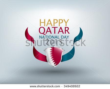 Happy Qatar National Day Vector