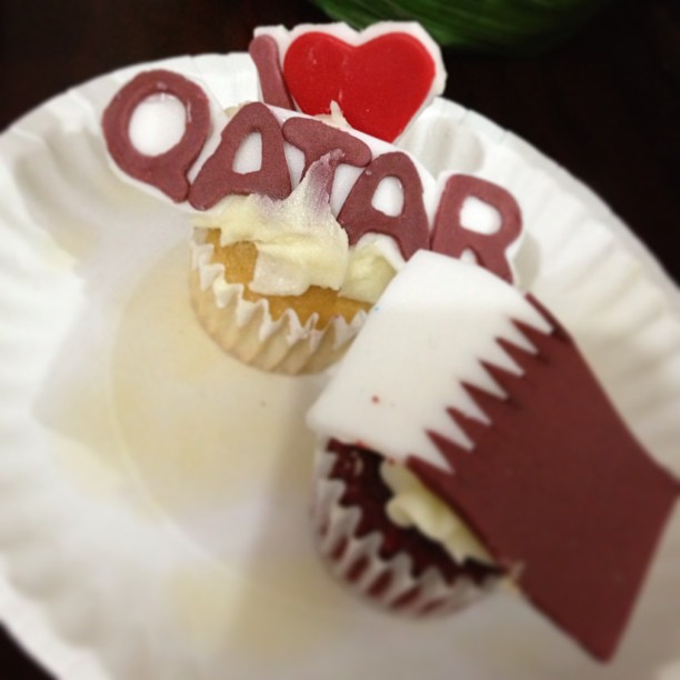 I Love Qatar Happy Qatar National Day Cake