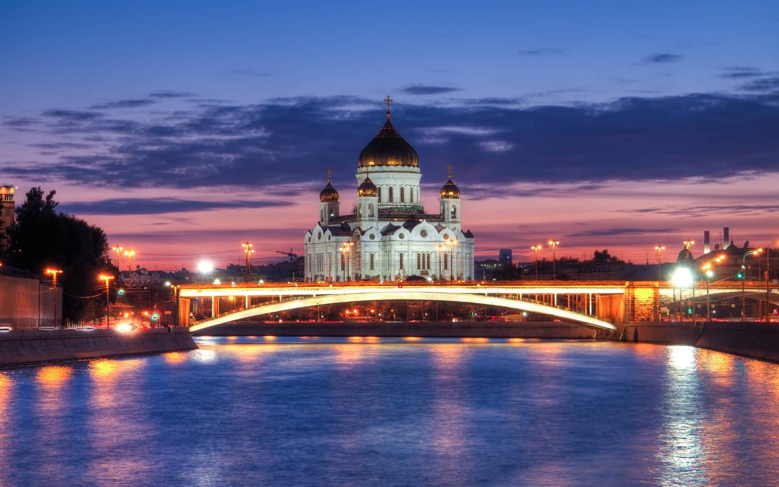 Incredible View Of The Cathedral Of Christ The Saviour At Dusk