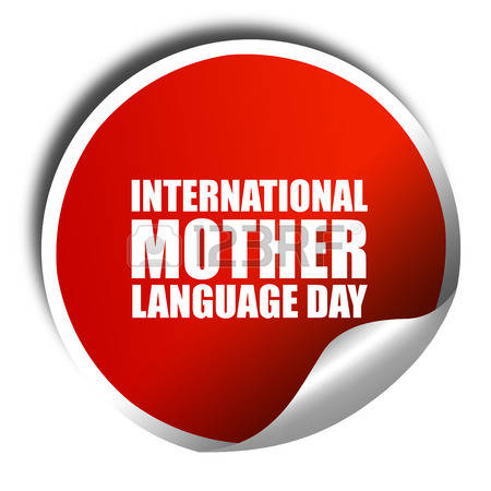 International Mother Language Day 3D Sticker