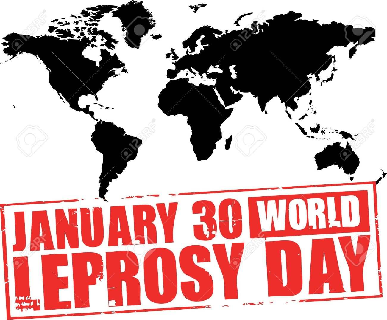 January 30 World Leprosy Day Map In Background