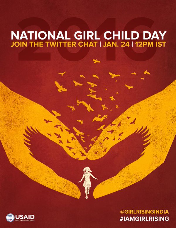 National Girl Child Day Greeting Card