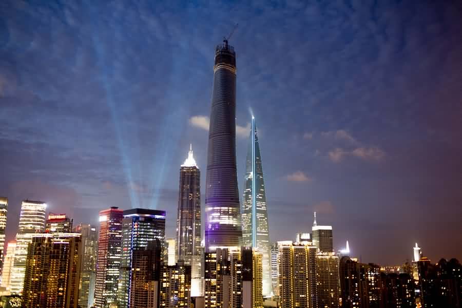 Night View Of The Shanghai Tower