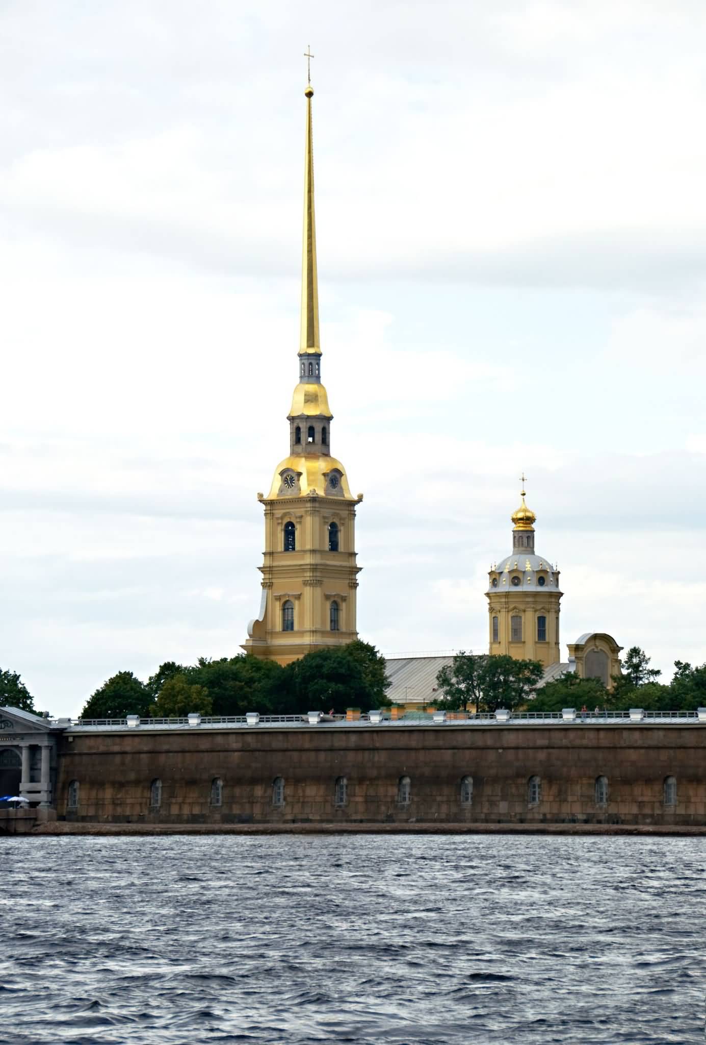 Peter And Paul Cathedral View Across The Neva River In Saint Peterburg, Russia