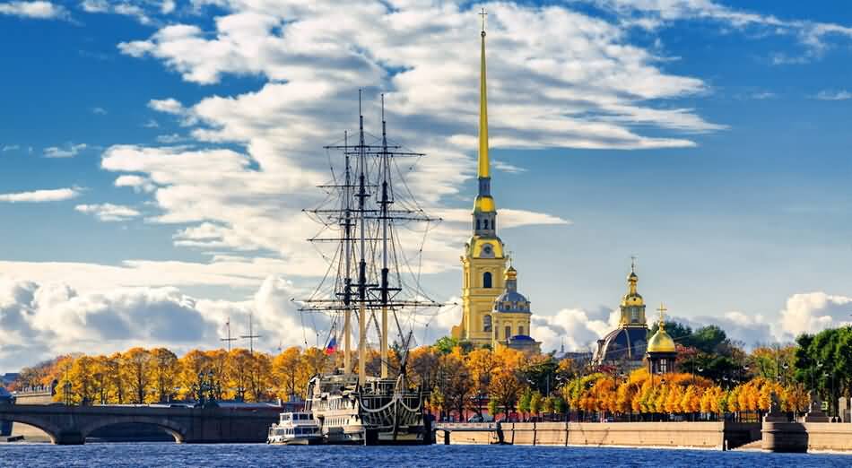 Peter And Paul Cathedral View Across The River