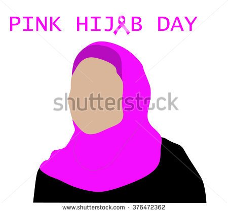 Pink Hijab Day Clipart