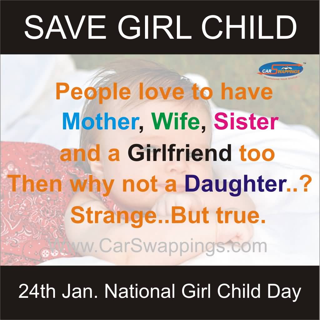 Save Girl Child 24th January National Girl Child Day