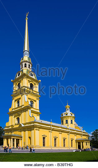 Side View OF The Saint Peter And Paul Cathedral At The Peter And Paul Fortress